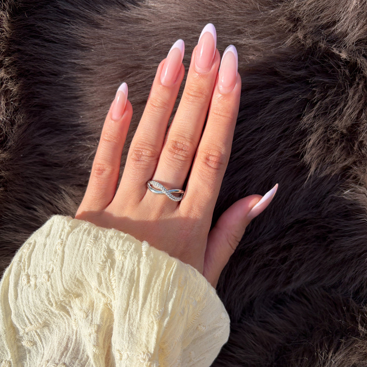 Infinity Pavé Adjustable Ring