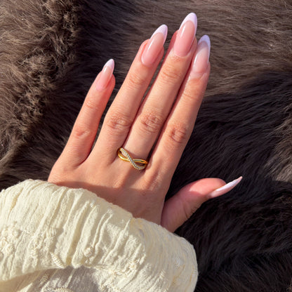 Infinity Pavé Adjustable Ring
