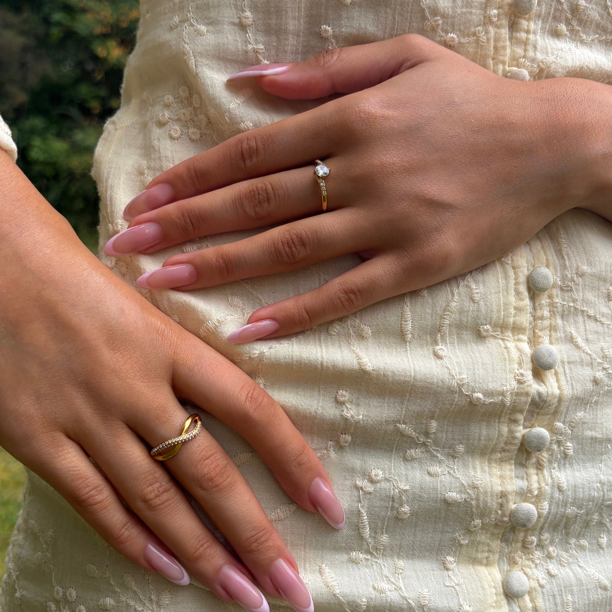 Infinity Pavé Adjustable Ring