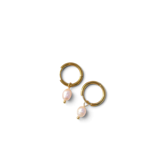 Pearl Hoop Earrings